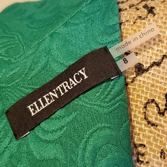 Ellen Tracy Jacquard Dress with Gold Embellishment - Picture 11 of 16